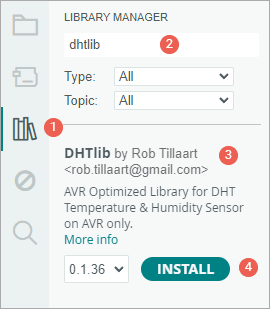 dhtlib library installation