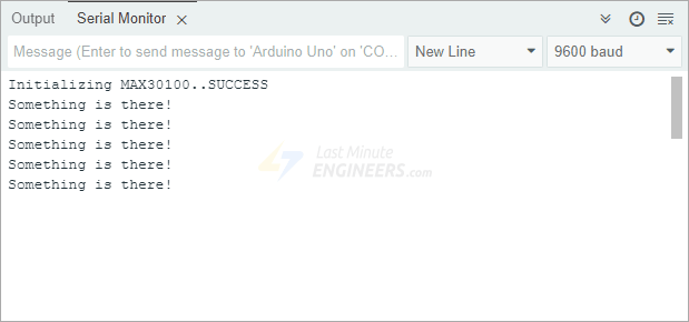 max30100 presence sensing output