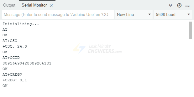 sim800l gsm module basic at commands on arduino
