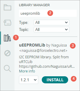 ueepromlib library installation