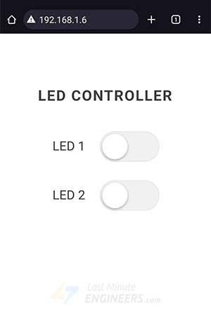 esp32 led controller web server web page