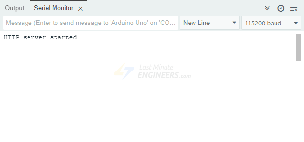 esp32 web server access point mode serial monitor output server started